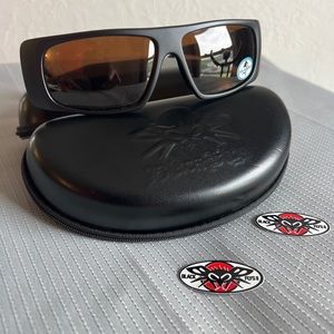 🔥Black Flys sunglasses FLY STRAIGHT MATTE BLACK POLARIZED LIMITED BROWN LENS